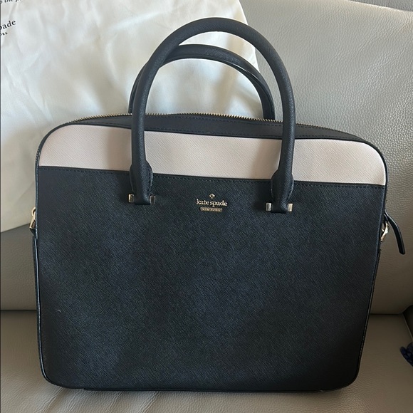 Kate Spade Black and Cream Women’s Briefcase / Computer Bag - Picture 1 of 1